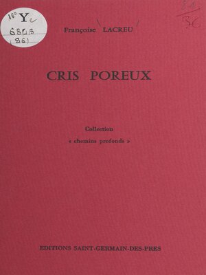 cover image of Cris poreux